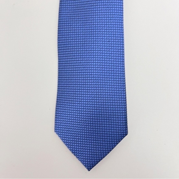 Claiborne Men’s Blue and Black Micro-plaid Silk Tie NWT - Picture 3 of 6